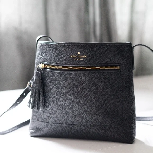 KATE SPADE Chester Street Dessi Pebbled Leather Crossbody in Black - Picture 1 of 5